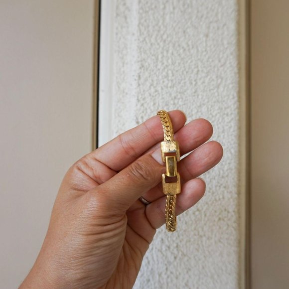 Vintage Napier gold herringbone bracelet - Picture 4 of 4